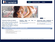 Tablet Screenshot of hipotecaria.cl